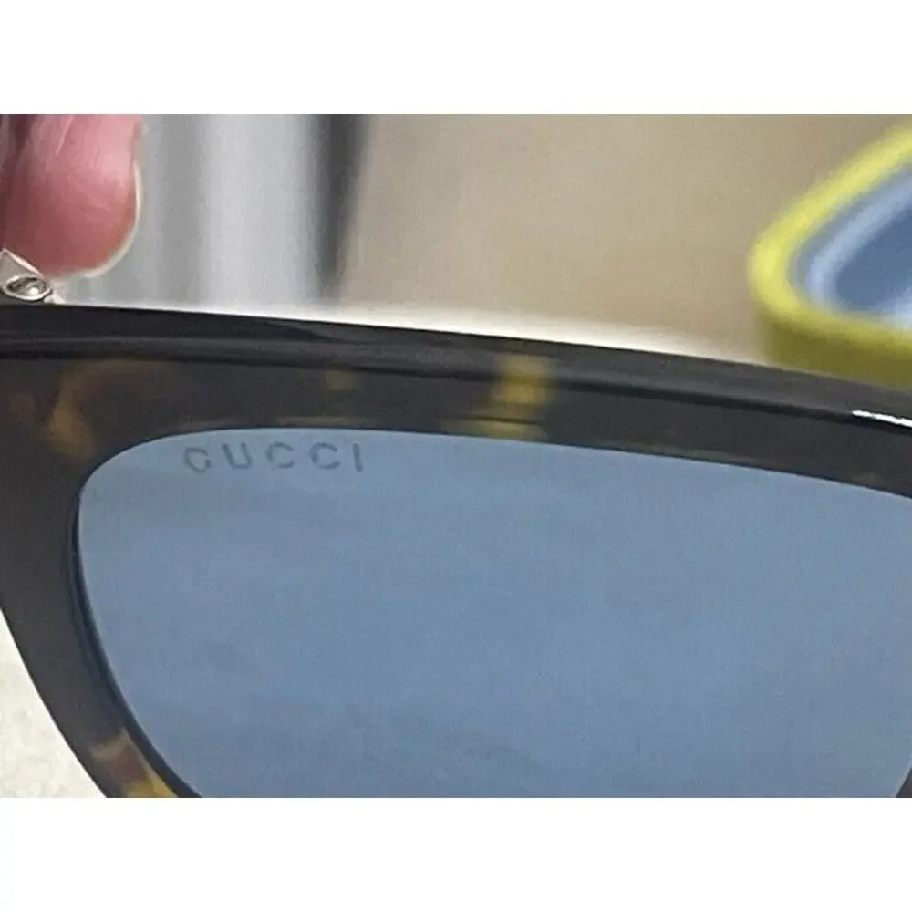 NEW GUCCI GG 0449S 003 HAVANA AUTHENTIC SUNGLASSES Blue Lense Tortoise 56MM $468 - Picture 10 of 10